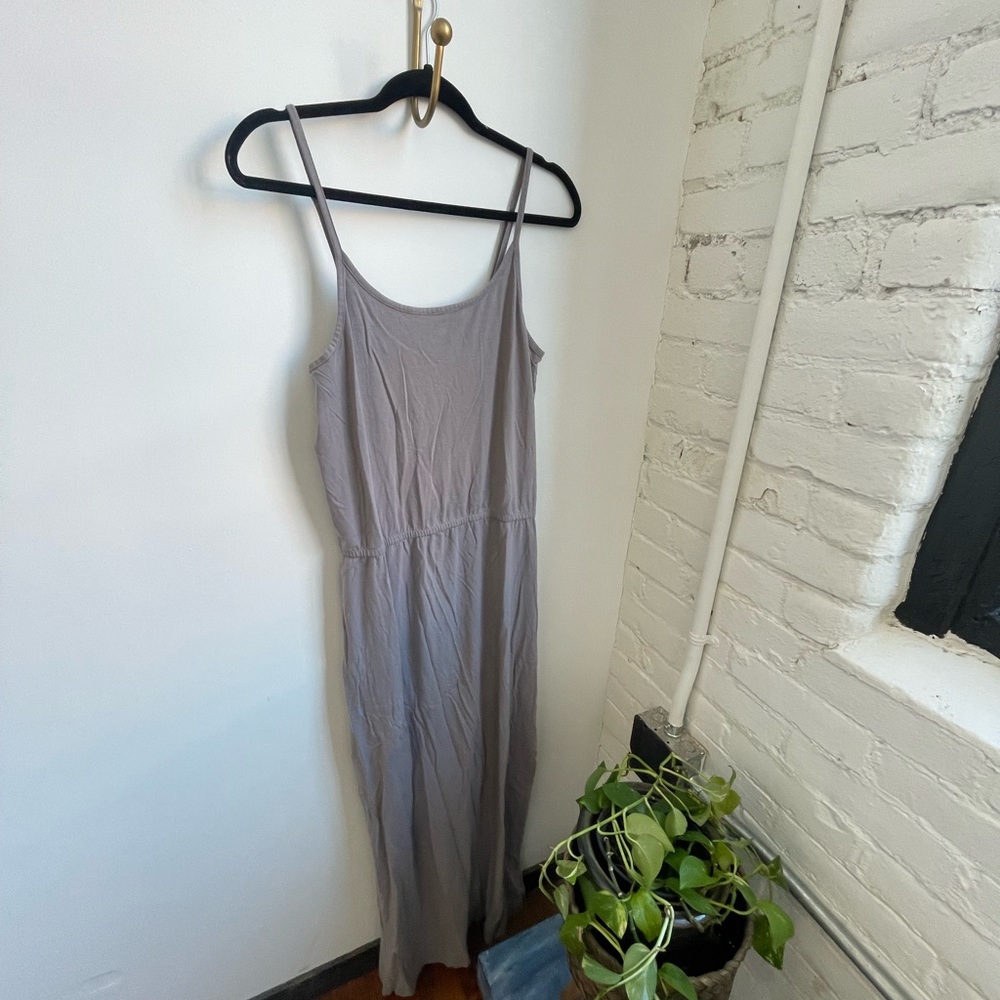 Boutique Brand Chic Layering Basic Gray Maxi Dress - image 1